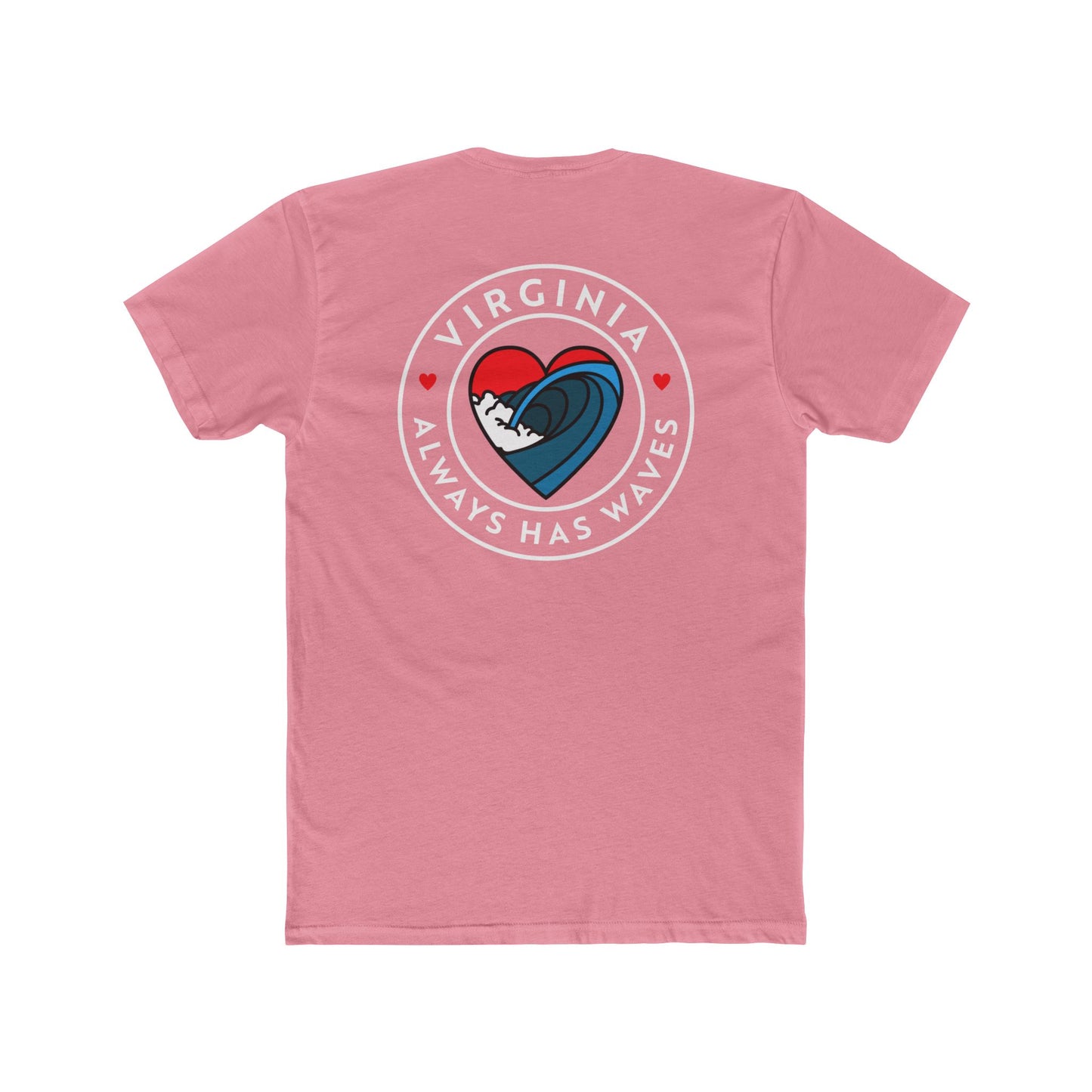 Virginia Waves Crew Tee - Comfortable Cotton T-Shirt for Beach Lovers