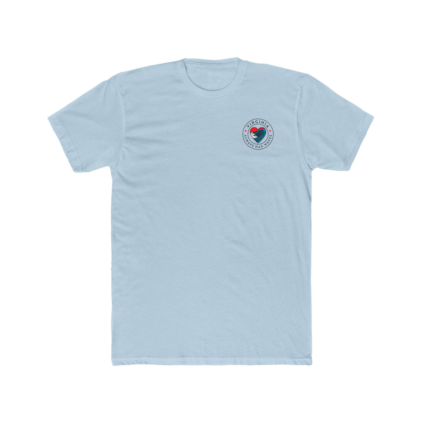 Virginia Waves Unisex Cotton Crew Tee - Always Has Waves Graphic