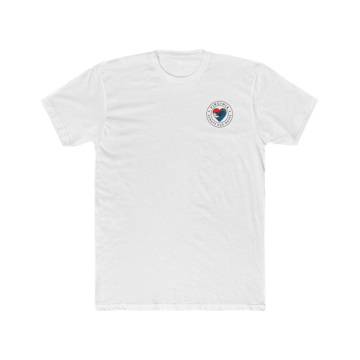 Virginia Waves Unisex Cotton Crew Tee - Always Has Waves Graphic