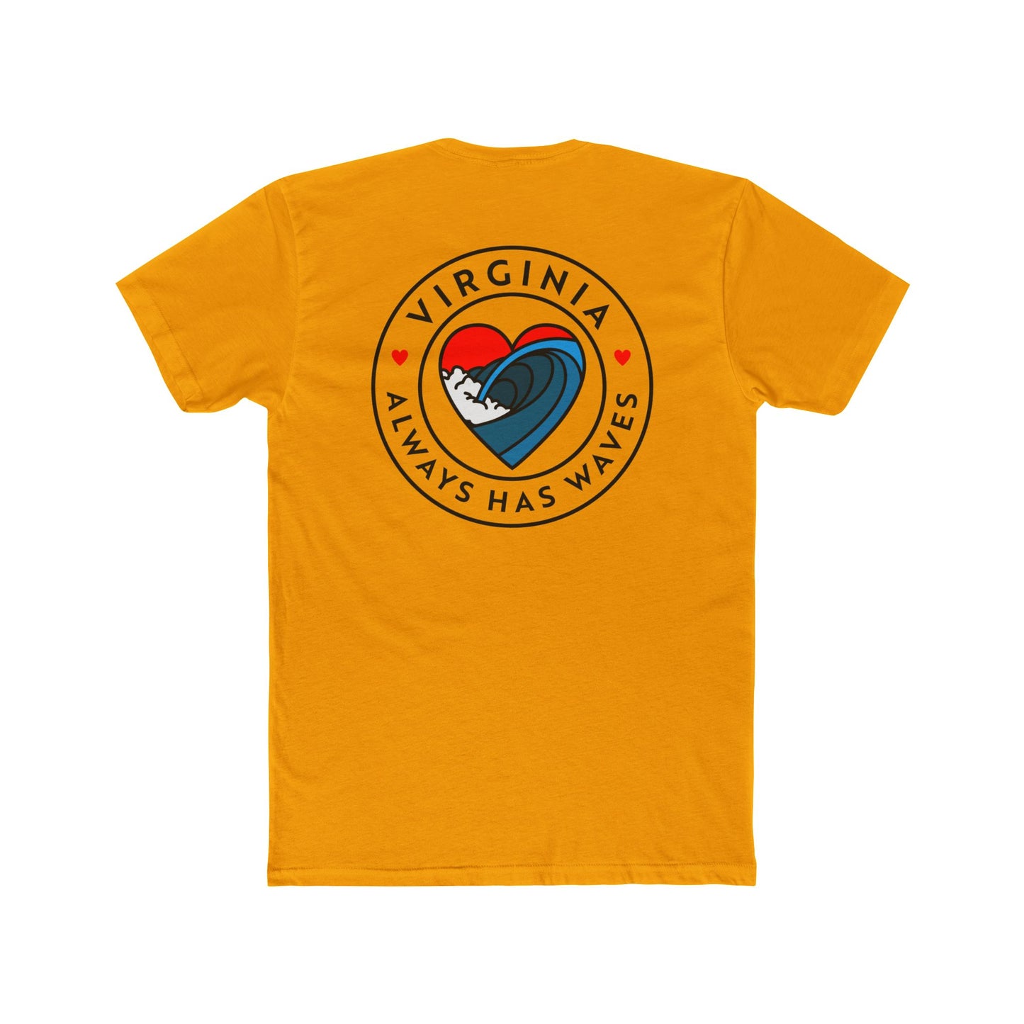 Virginia Waves Unisex Cotton Crew Tee - Always Has Waves Graphic