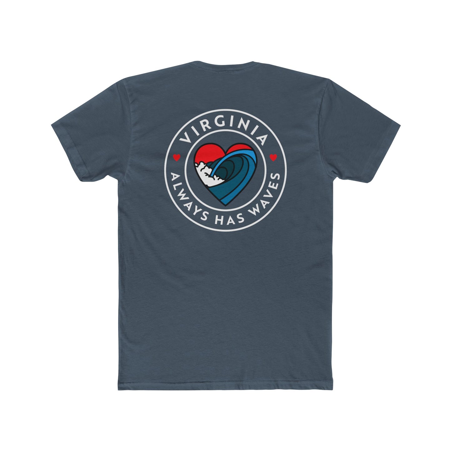 Virginia Waves Crew Tee - Comfortable Cotton T-Shirt for Beach Lovers