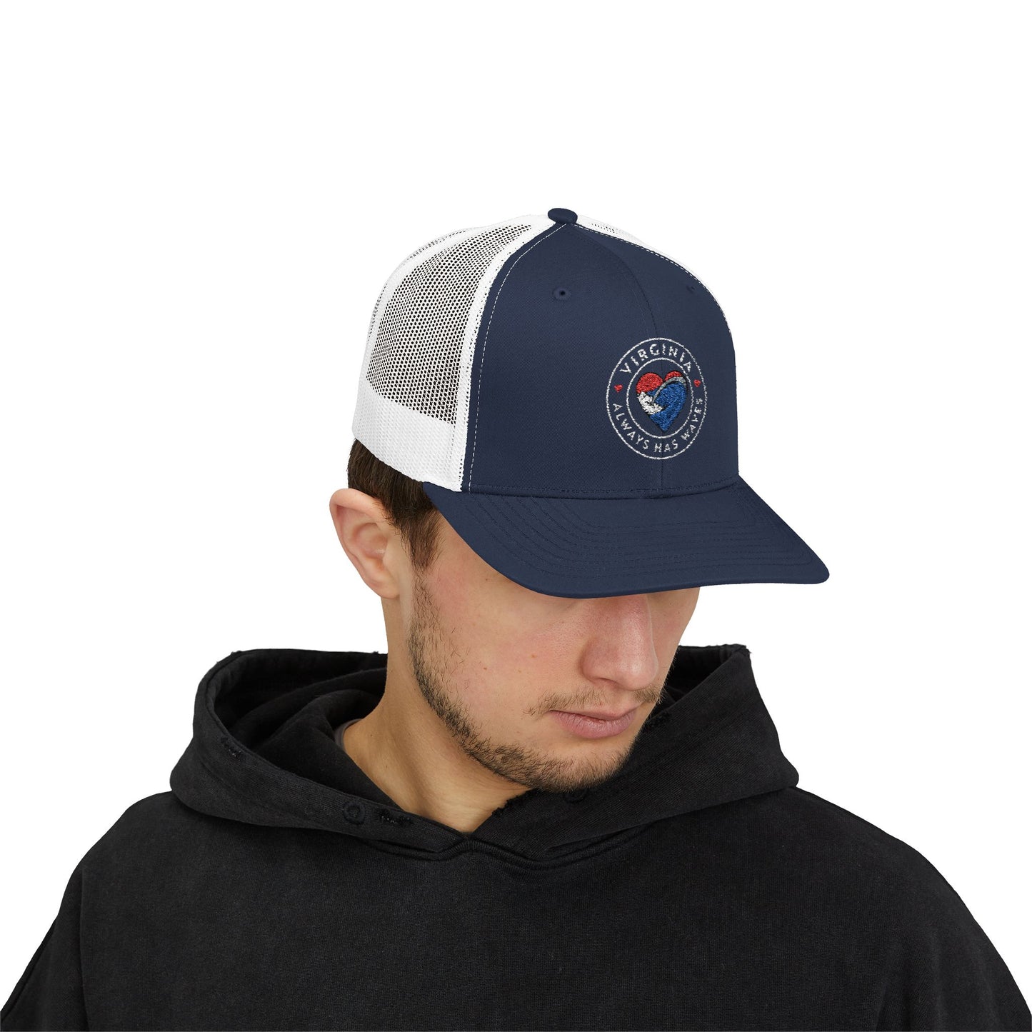 Virginia Heart Snapback Trucker Cap - Perfect for Beach Days, Gifts, and Everyday Wear, Adjustable Hat for All Occasions