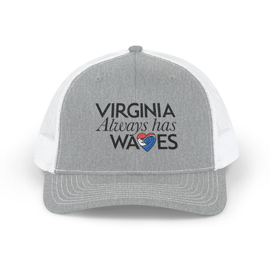 Virginia Always Has Waves Snapback Trucker Cap