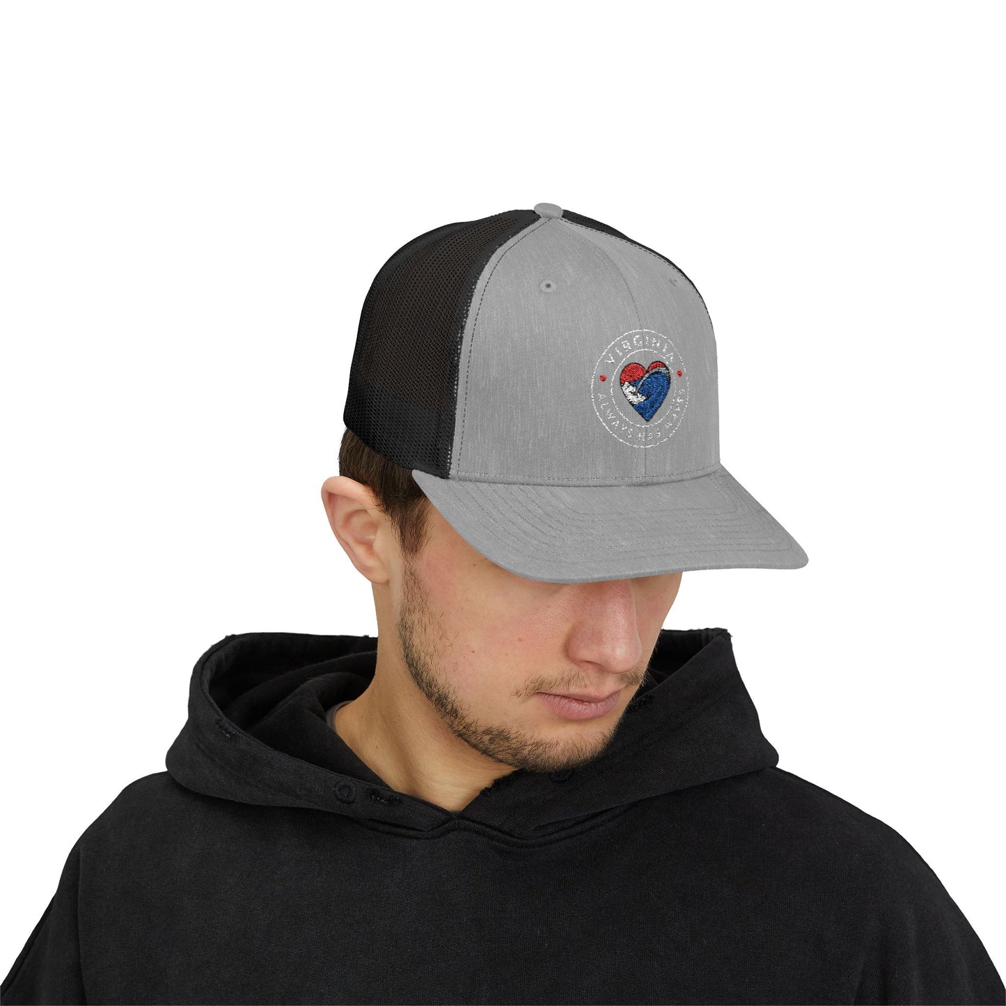Virginia Heart Snapback Trucker Cap - Perfect for Beach Days, Gifts, and Everyday Wear, Adjustable Hat for All Occasions
