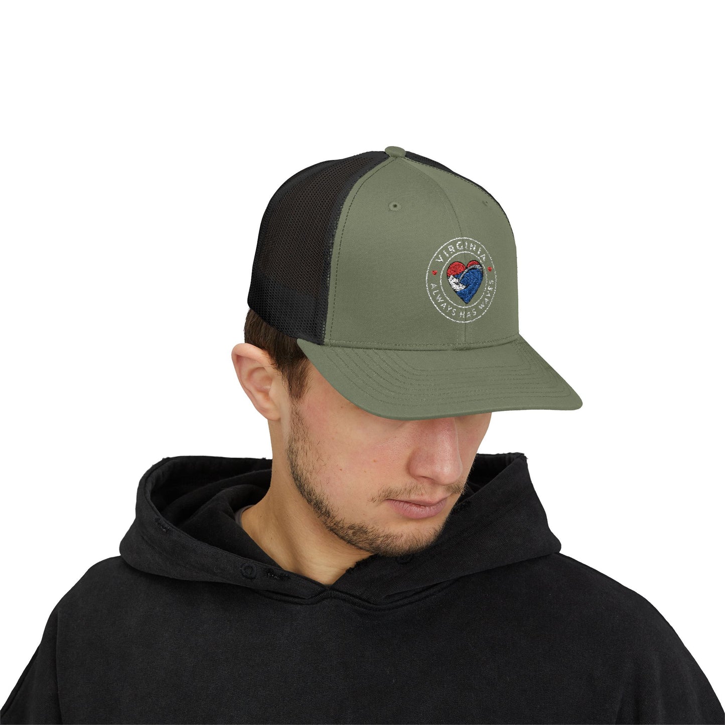 Virginia Heart Snapback Trucker Cap - Perfect for Beach Days, Gifts, and Everyday Wear, Adjustable Hat for All Occasions