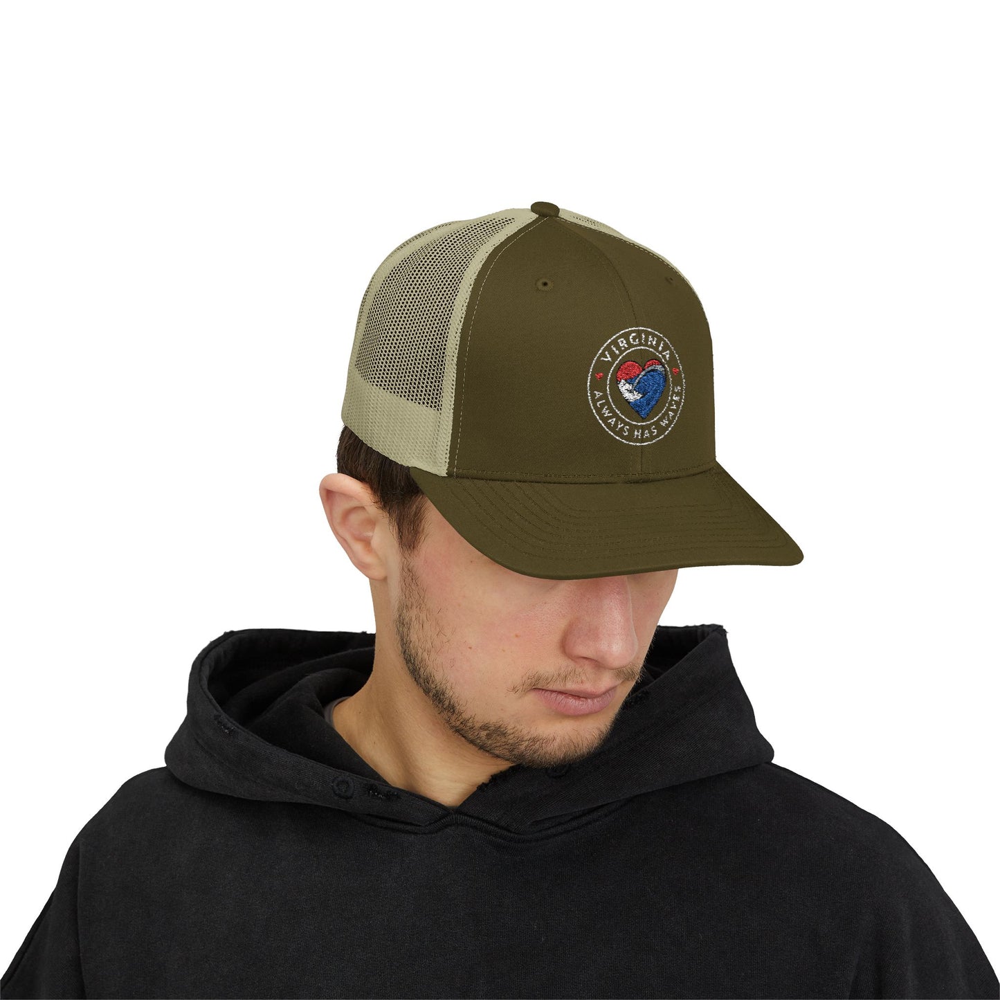 Virginia Heart Snapback Trucker Cap - Perfect for Beach Days, Gifts, and Everyday Wear, Adjustable Hat for All Occasions