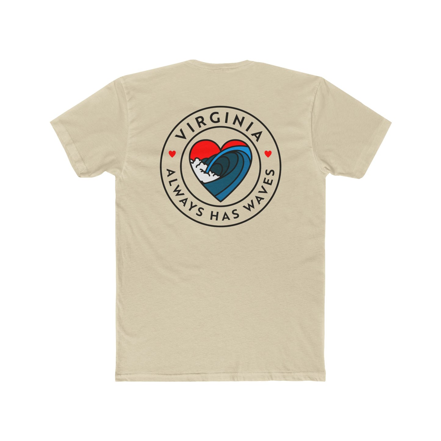Virginia Waves Unisex Cotton Crew Tee - Always Has Waves Graphic