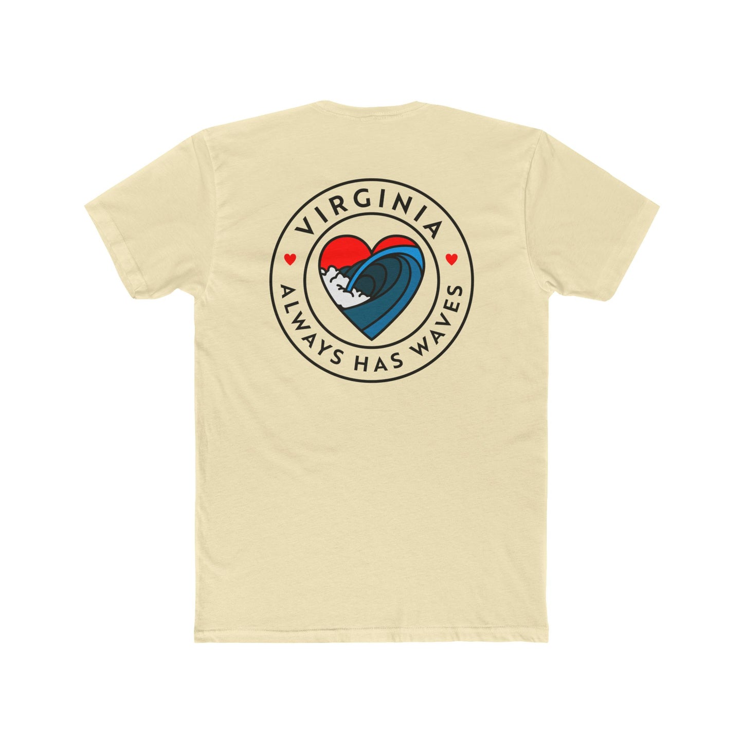 Virginia Waves Unisex Cotton Crew Tee - Always Has Waves Graphic