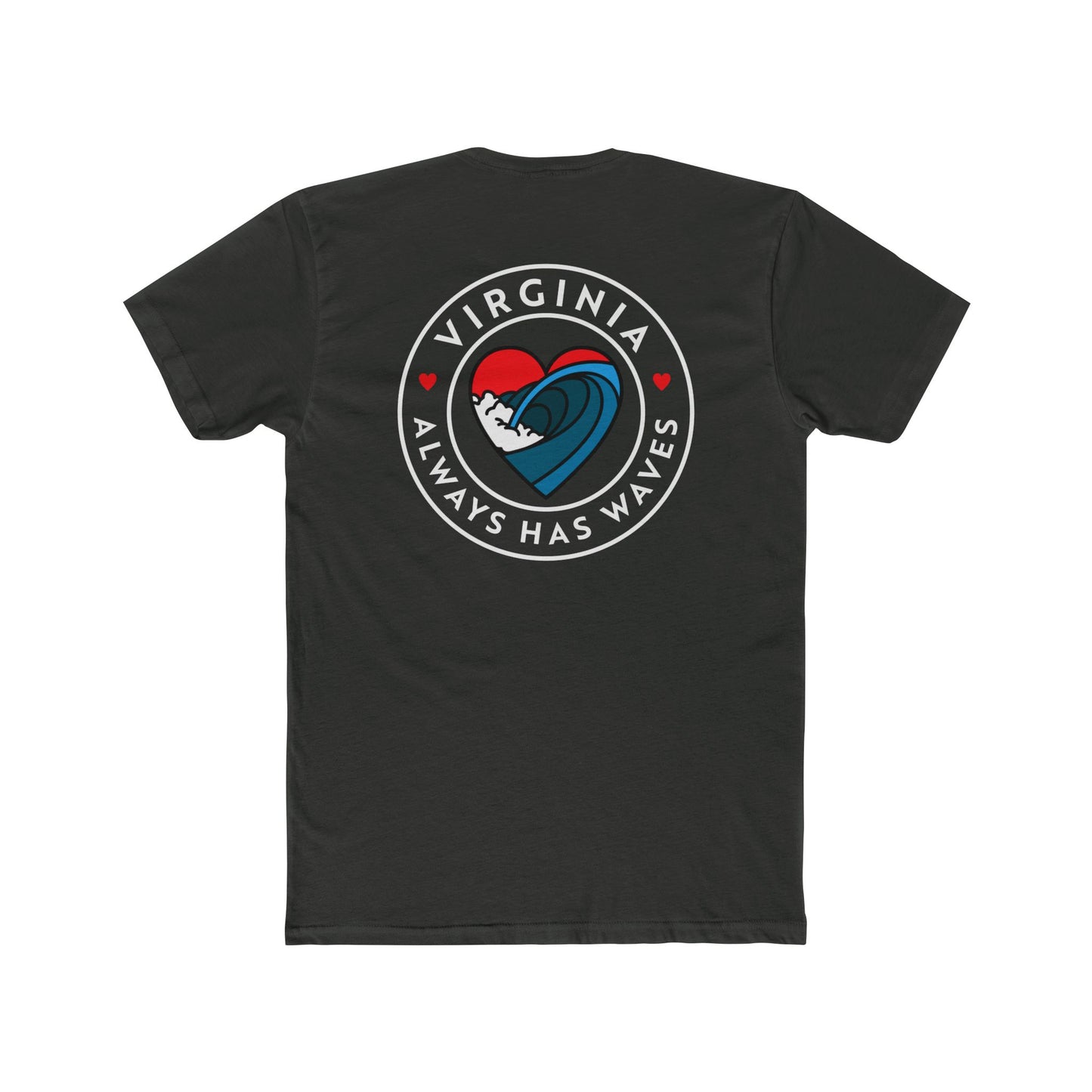 Virginia Waves Crew Tee - Comfortable Cotton T-Shirt for Beach Lovers