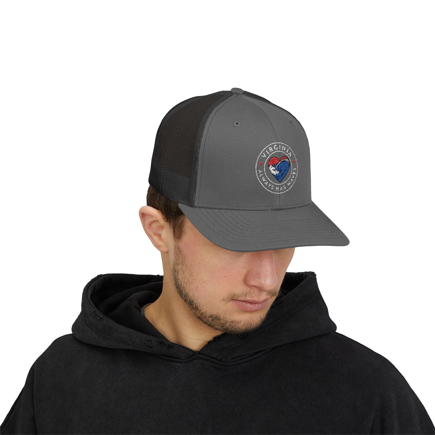 Virginia Heart Snapback Trucker Cap - Perfect for Beach Days, Gifts, and Everyday Wear, Adjustable Hat for All Occasions