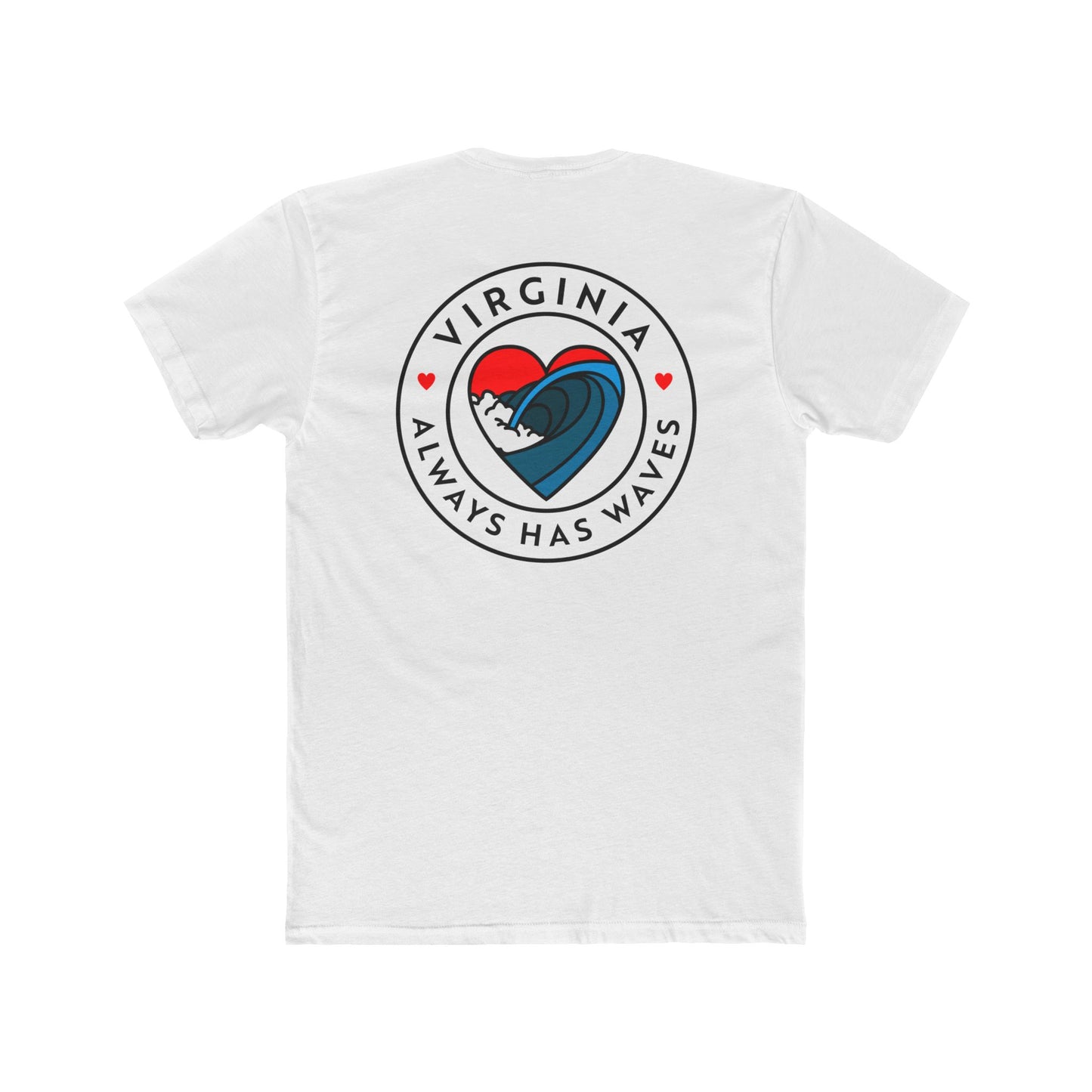 Virginia Waves Unisex Cotton Crew Tee - Always Has Waves Graphic