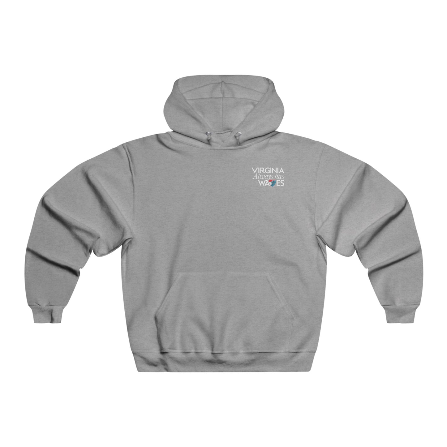 Virginia Always has Waves Hooded Sweatshirt - Cozy Apparel for Beach Lovers
