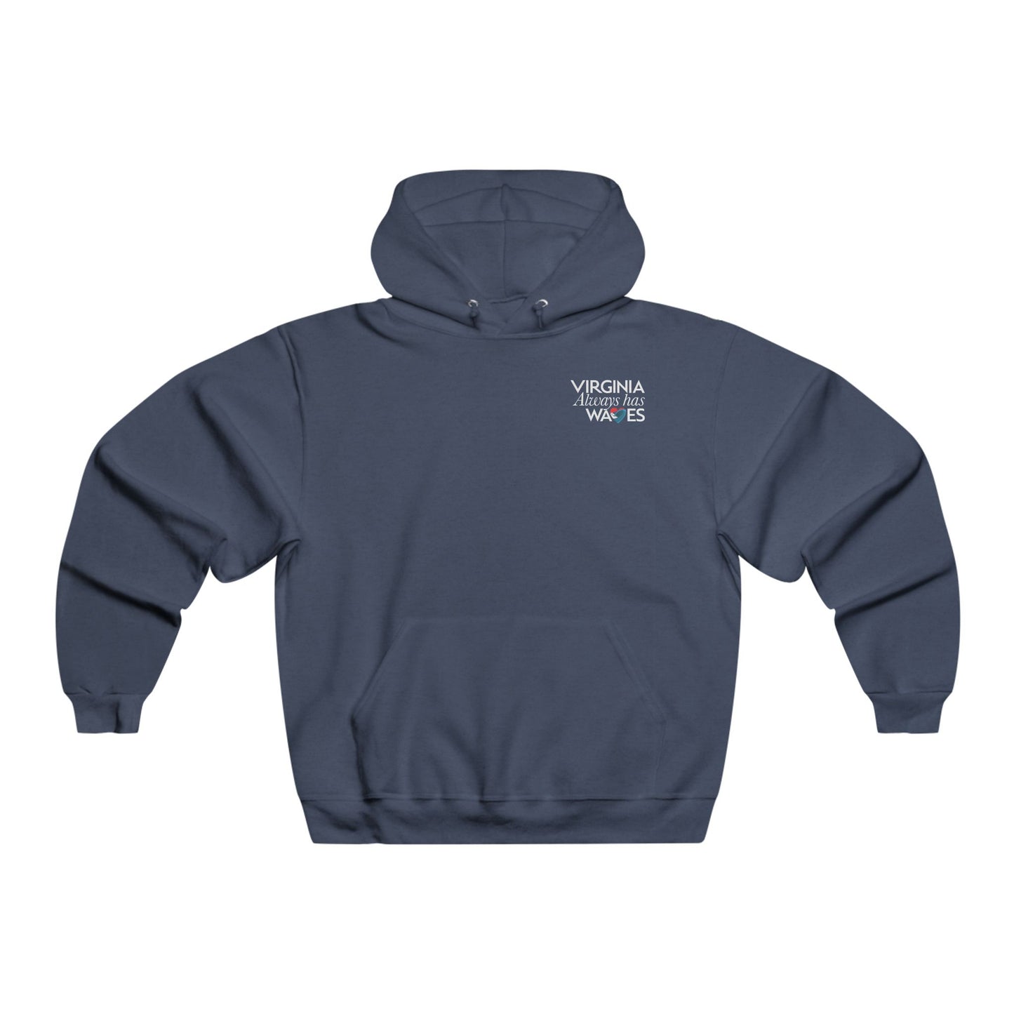 Virginia Always has Waves Hooded Sweatshirt - Cozy Apparel for Beach Lovers