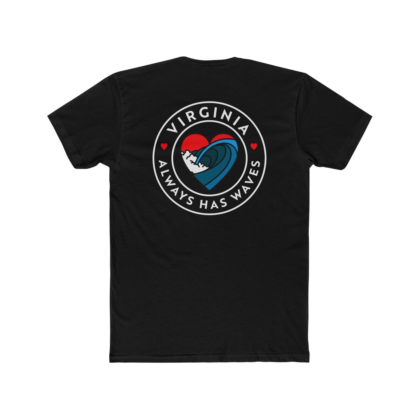 Virginia Waves Crew Tee - Comfortable Cotton T-Shirt for Beach Lovers