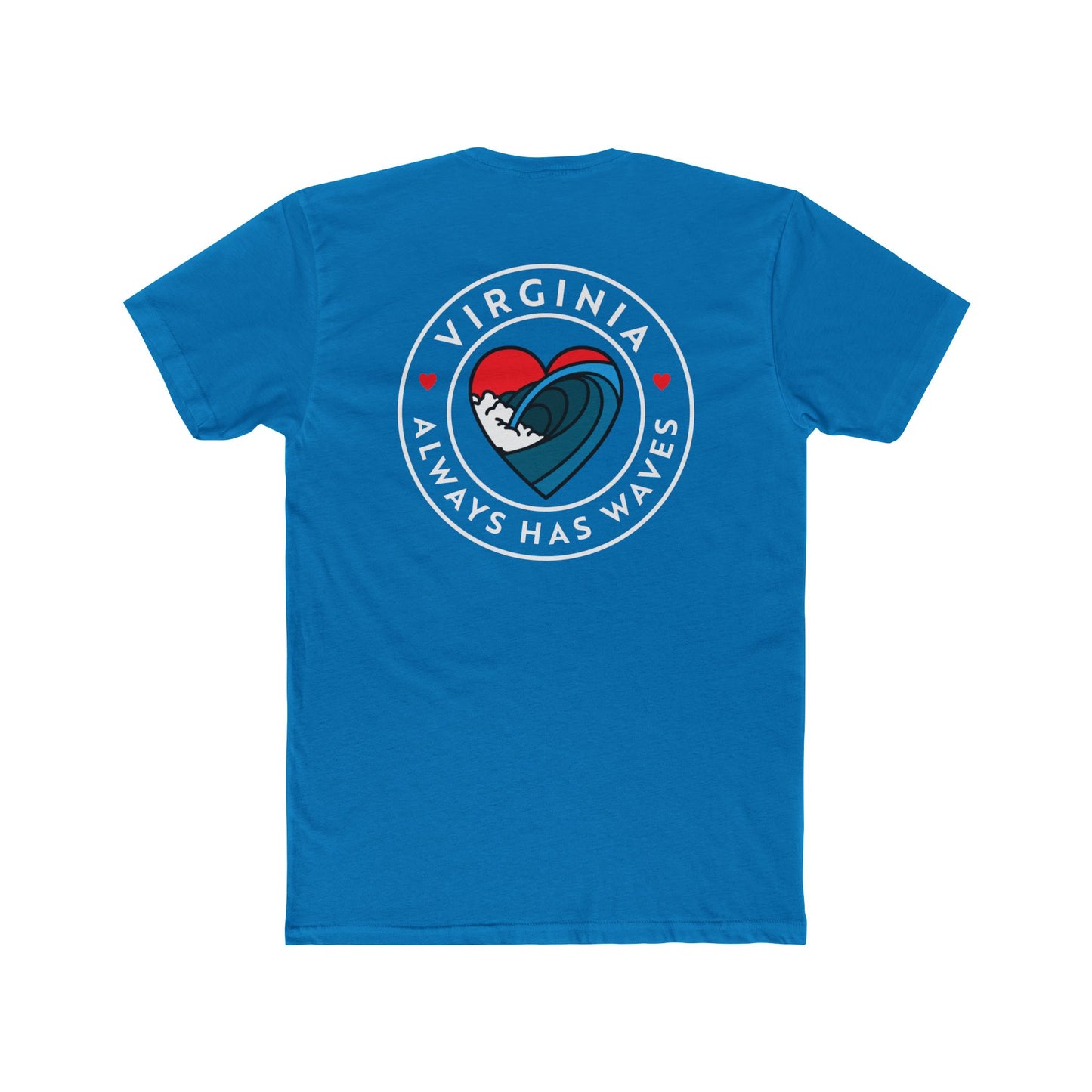 Virginia Waves Crew Tee - Comfortable Cotton T-Shirt for Beach Lovers