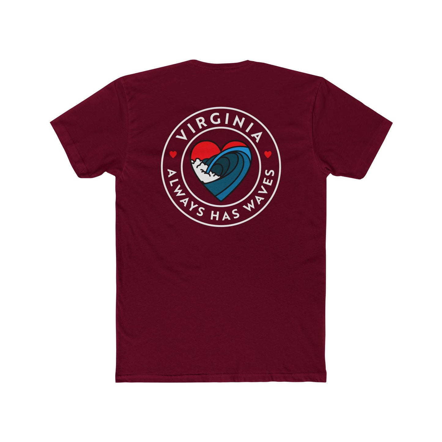 Virginia Waves Crew Tee - Comfortable Cotton T-Shirt for Beach Lovers