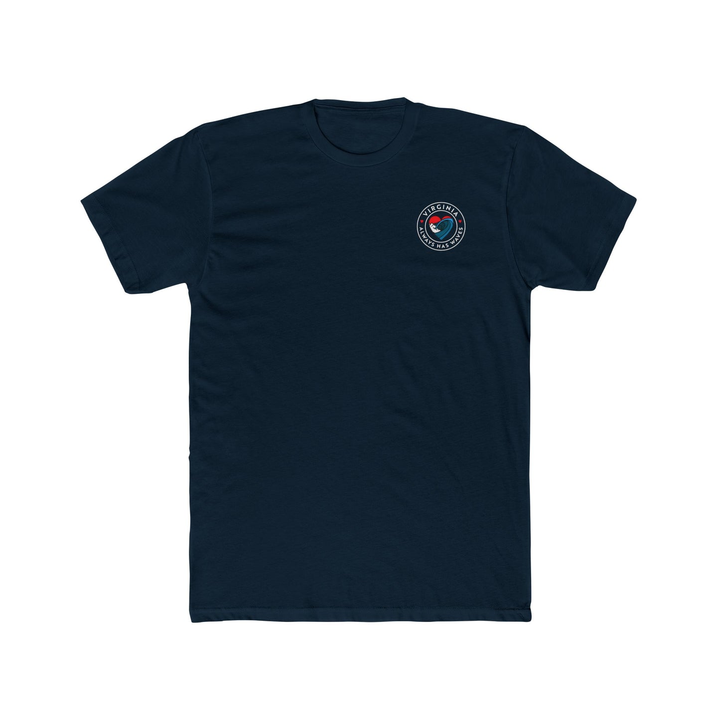 Virginia Waves Crew Tee - Comfortable Cotton T-Shirt for Beach Lovers