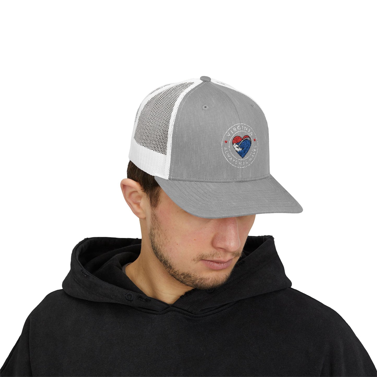 Virginia Heart Snapback Trucker Cap - Perfect for Beach Days, Gifts, and Everyday Wear, Adjustable Hat for All Occasions