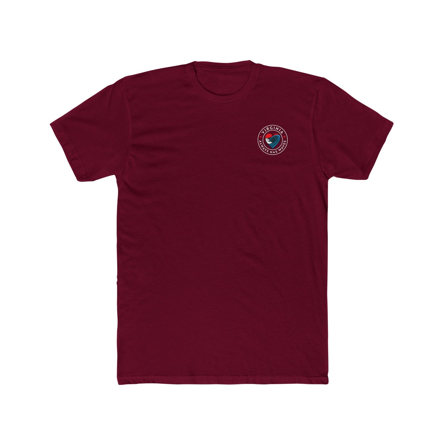 Virginia Waves Crew Tee - Comfortable Cotton T-Shirt for Beach Lovers