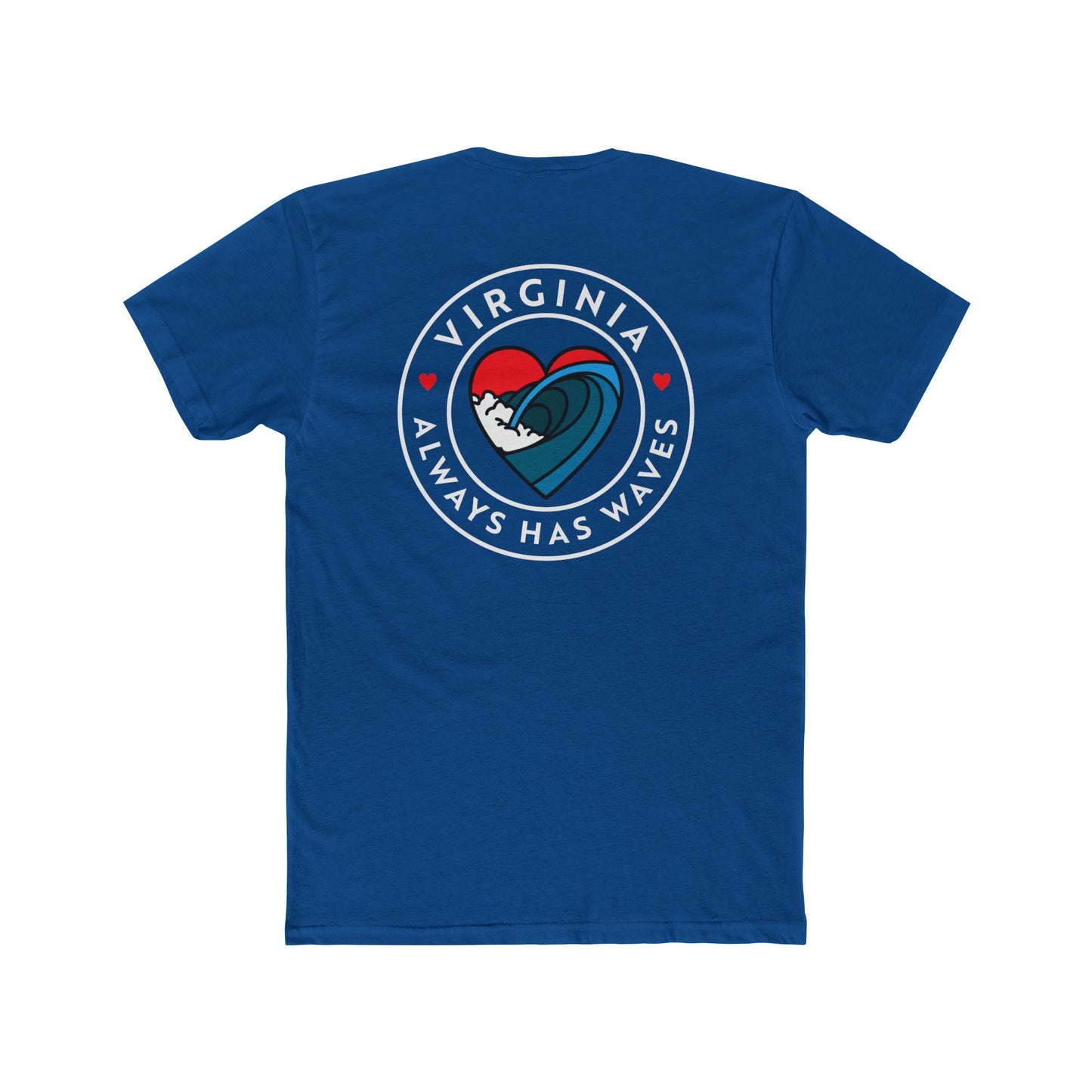 Virginia Waves Crew Tee - Comfortable Cotton T-Shirt for Beach Lovers