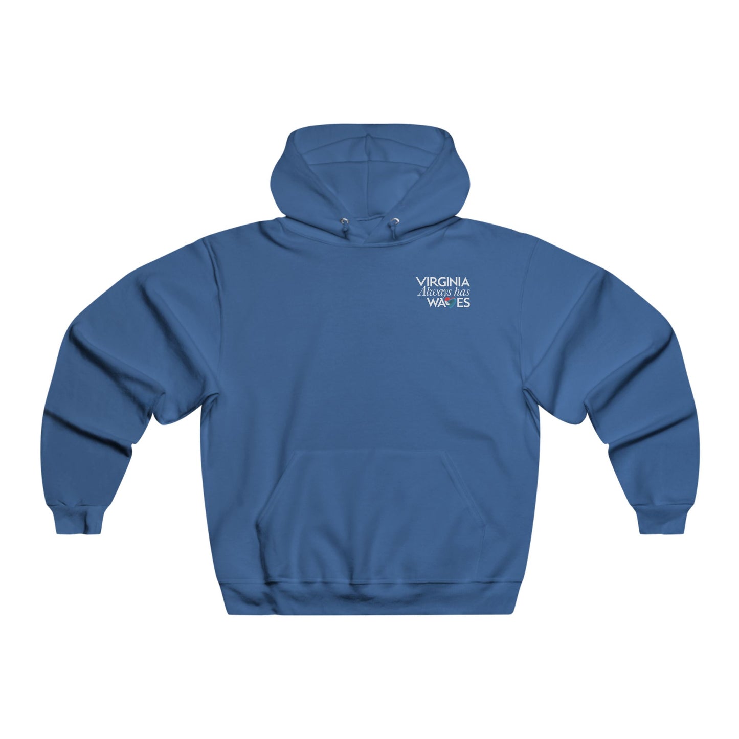 Virginia Always has Waves Hooded Sweatshirt - Cozy Apparel for Beach Lovers
