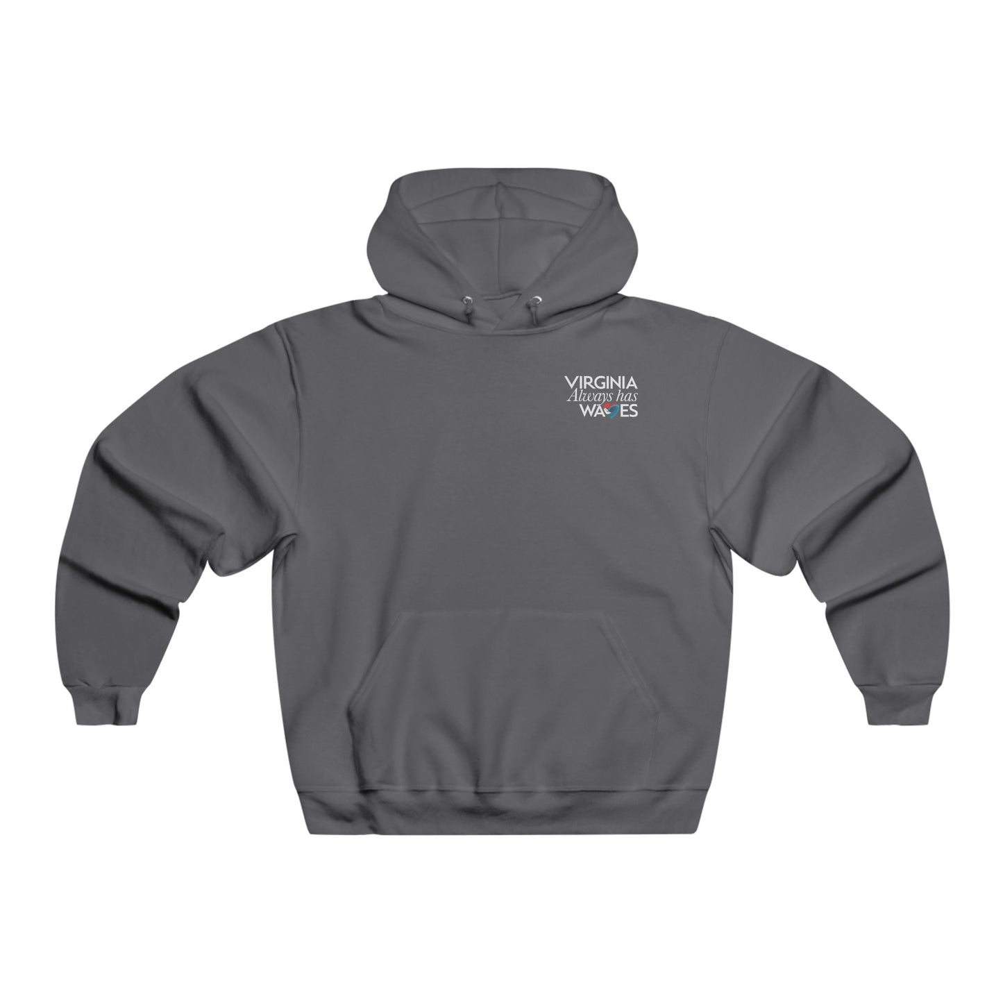Virginia Always has Waves Hooded Sweatshirt - Cozy Apparel for Beach Lovers