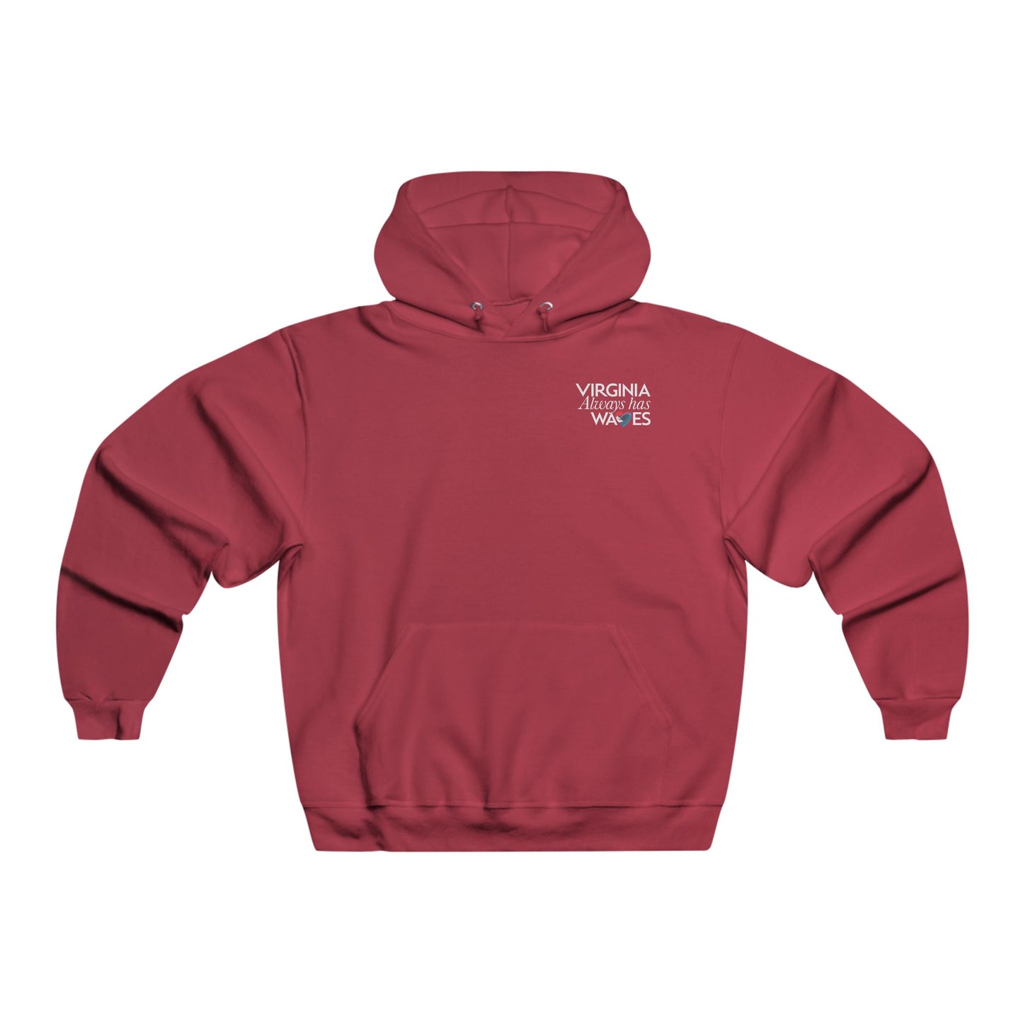Virginia Always has Waves Hooded Sweatshirt - Cozy Apparel for Beach Lovers