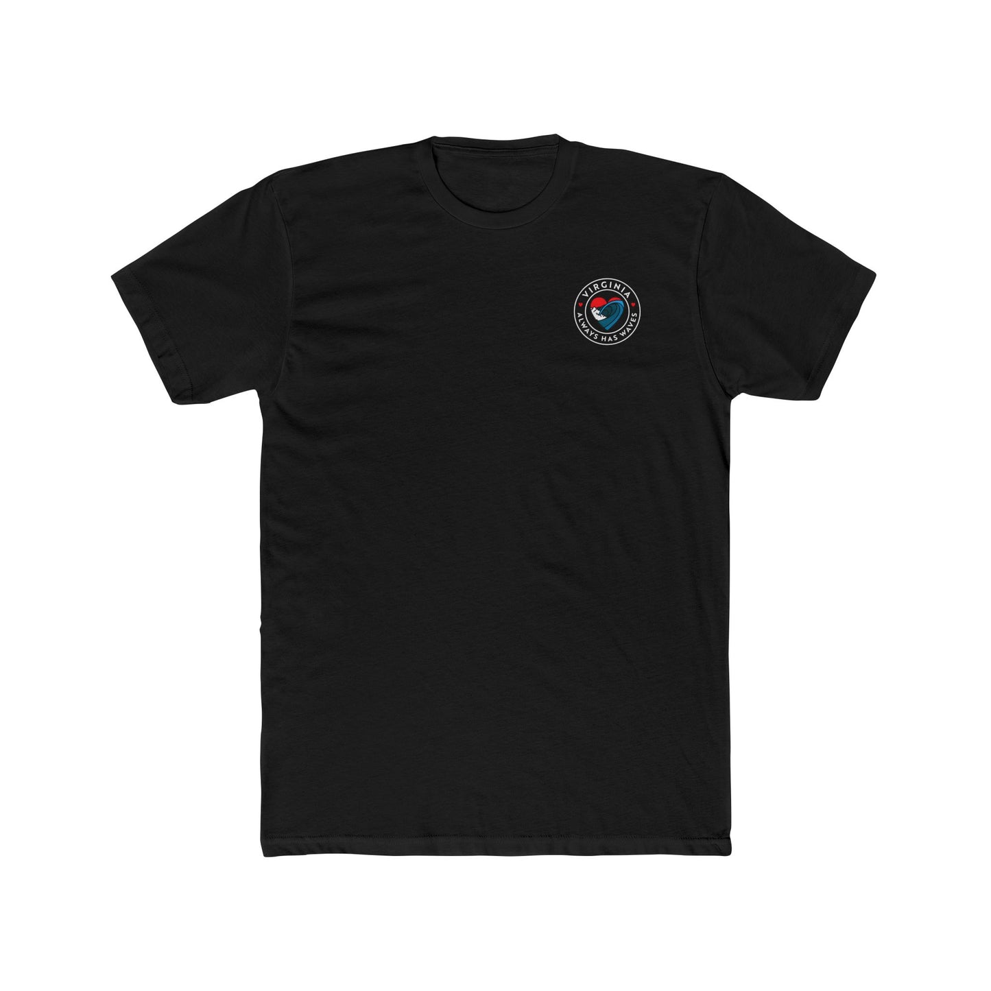 Virginia Waves Crew Tee - Comfortable Cotton T-Shirt for Beach Lovers