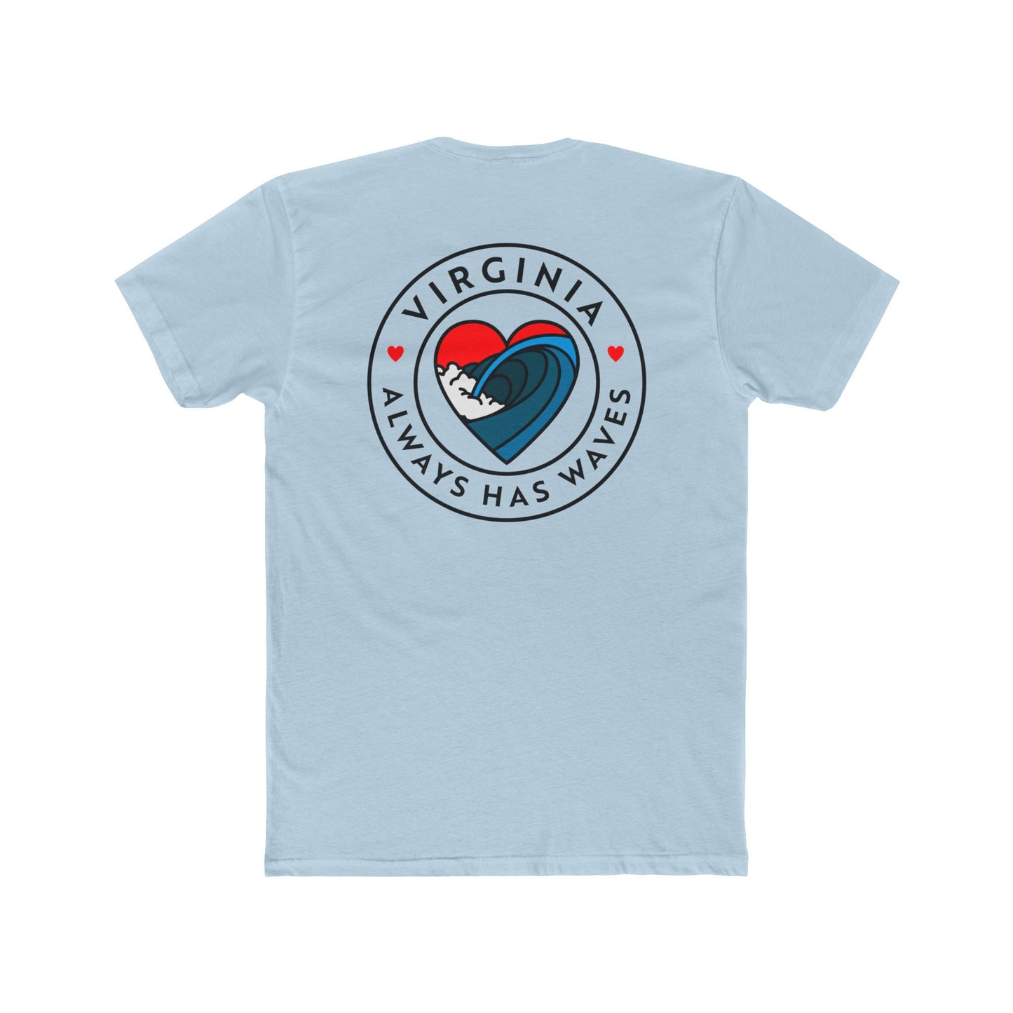Virginia Waves Unisex Cotton Crew Tee - Always Has Waves Graphic