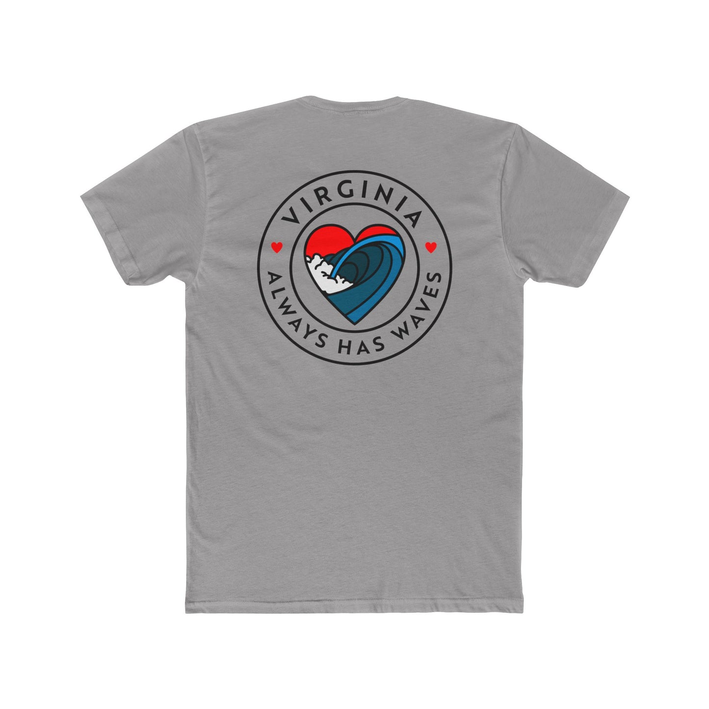 Virginia Waves Unisex Cotton Crew Tee - Always Has Waves Graphic