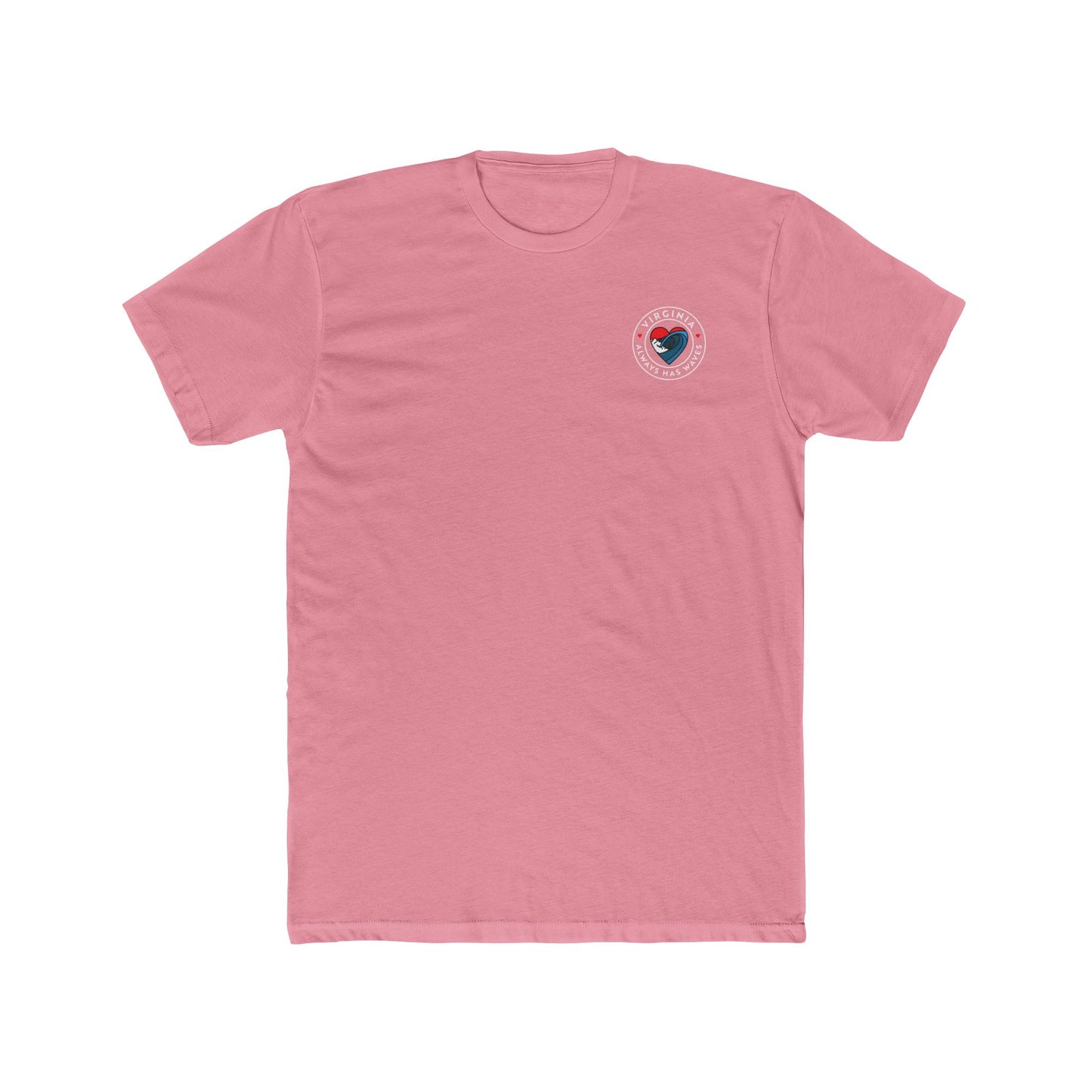 Virginia Waves Crew Tee - Comfortable Cotton T-Shirt for Beach Lovers