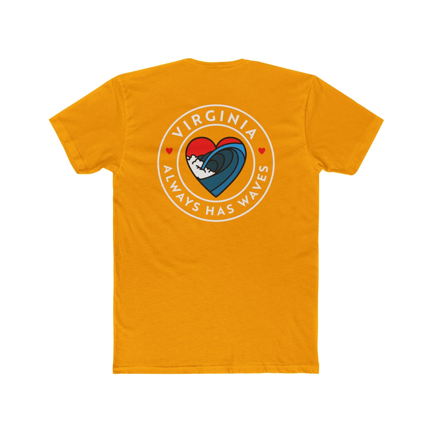 Virginia Waves Crew Tee - Comfortable Cotton T-Shirt for Beach Lovers