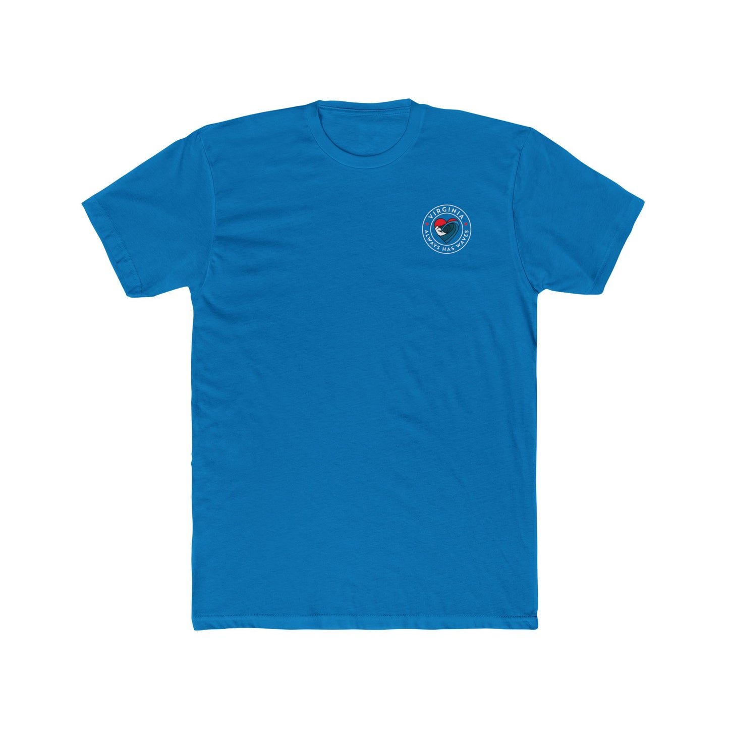 Virginia Waves Crew Tee - Comfortable Cotton T-Shirt for Beach Lovers