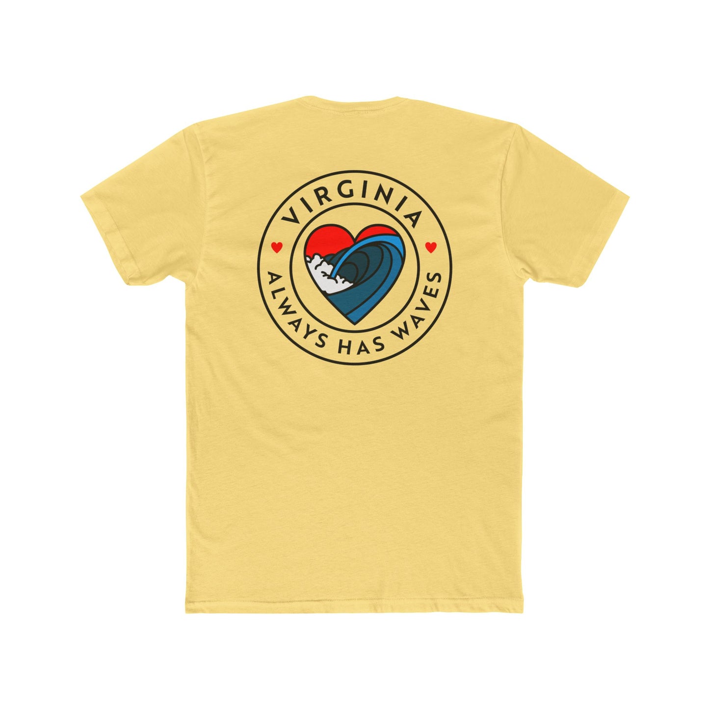 Virginia Waves Unisex Cotton Crew Tee - Always Has Waves Graphic