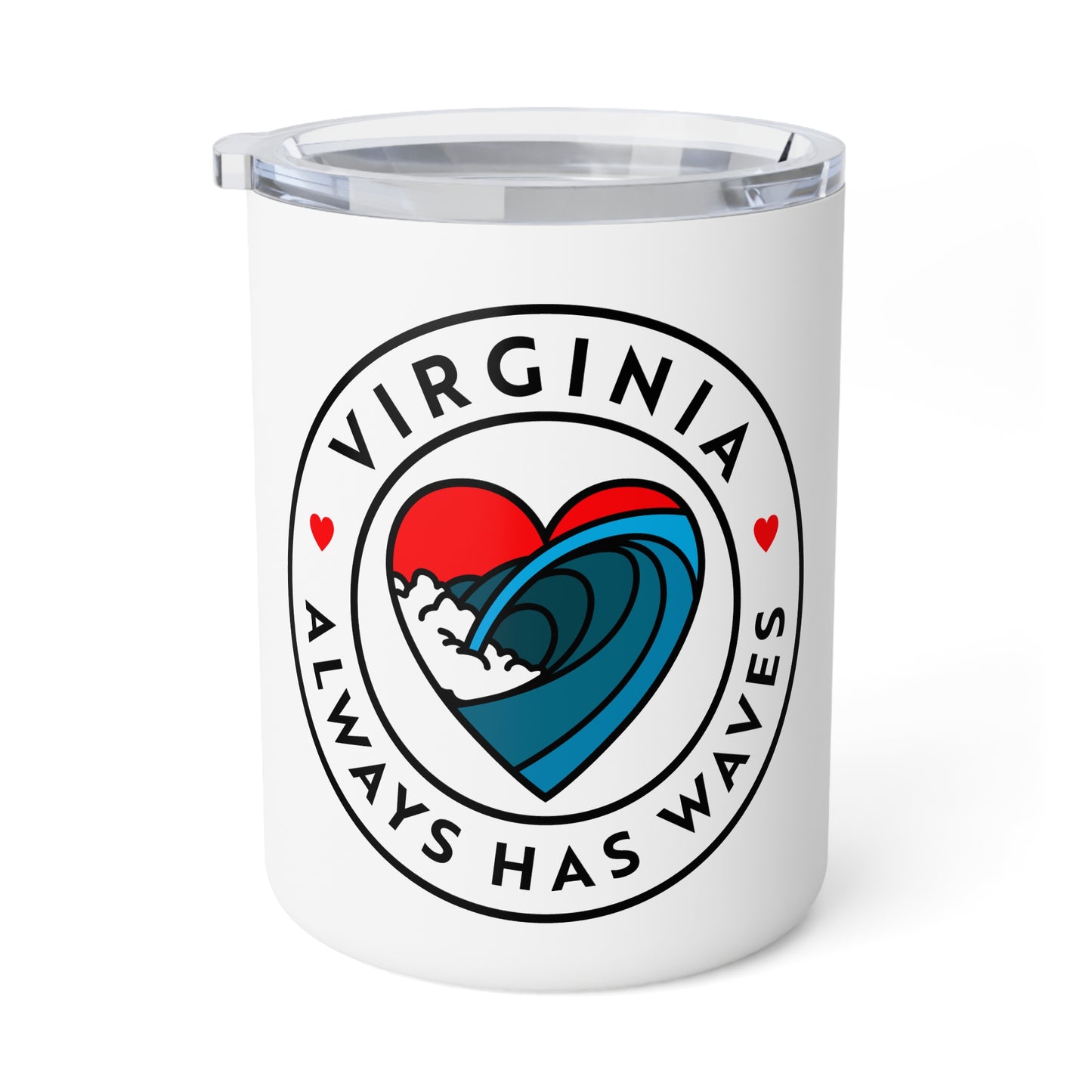 Virginia Always has Waves Insulated Coffee Mug - 10oz, Perfect for Coffee Lovers