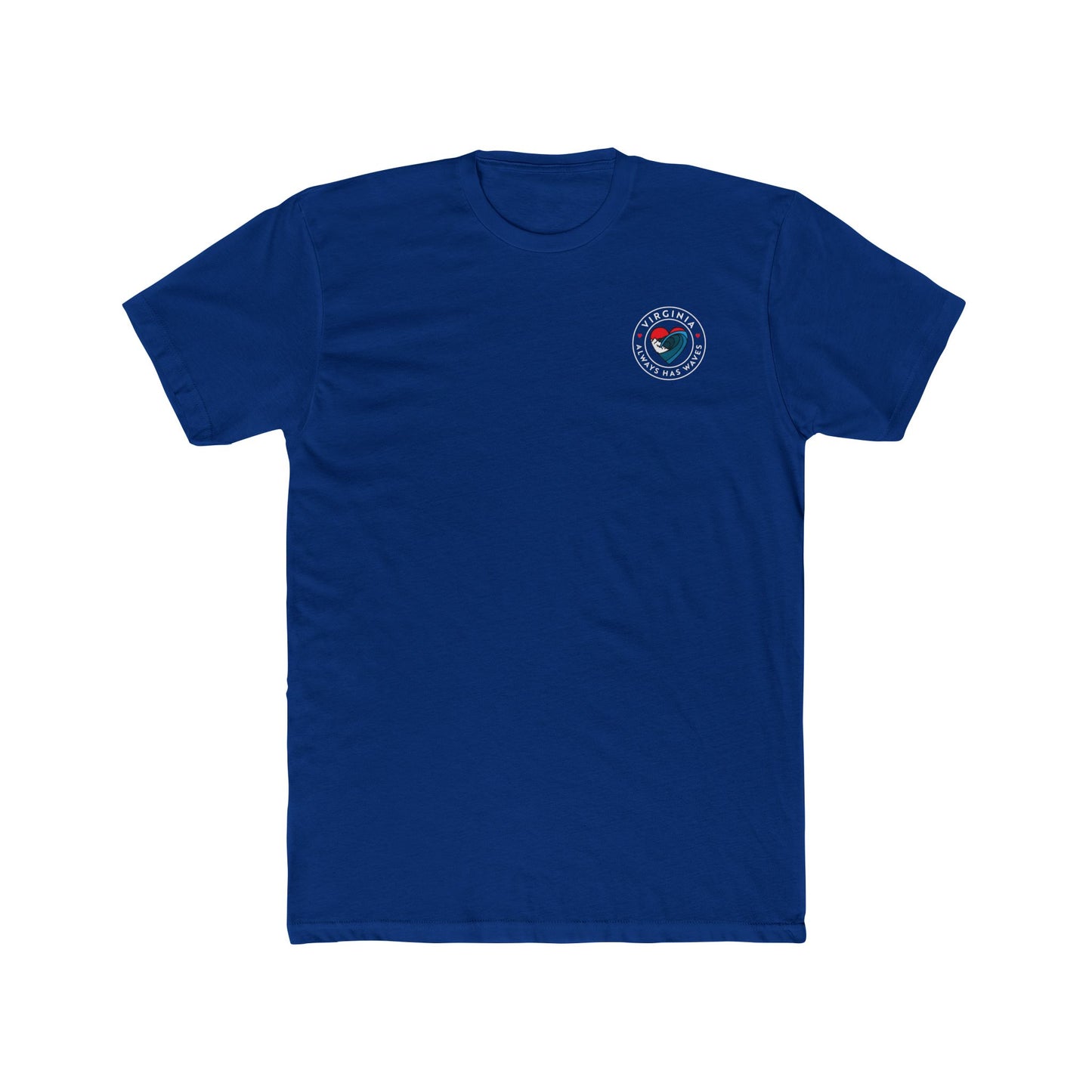 Virginia Waves Crew Tee - Comfortable Cotton T-Shirt for Beach Lovers
