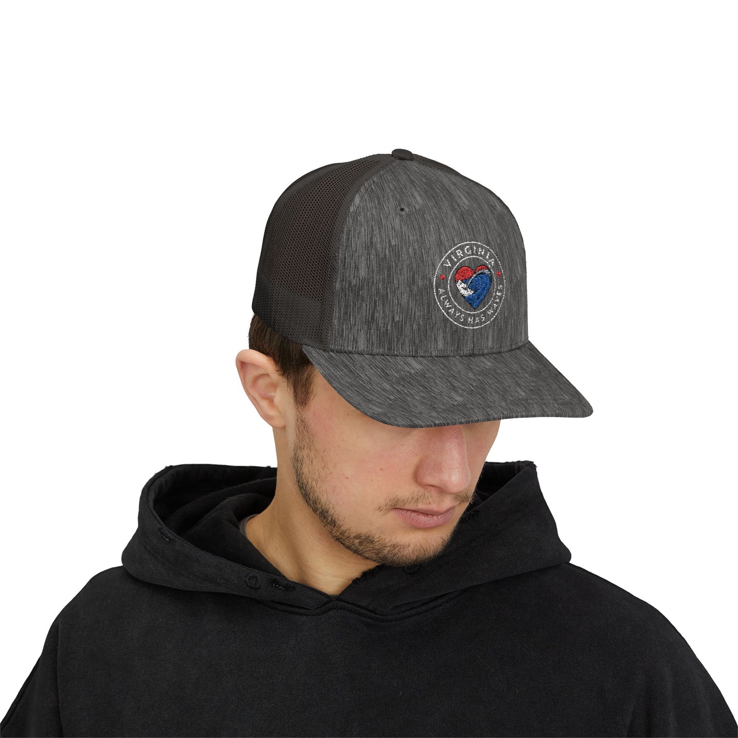 Virginia Heart Snapback Trucker Cap - Perfect for Beach Days, Gifts, and Everyday Wear, Adjustable Hat for All Occasions