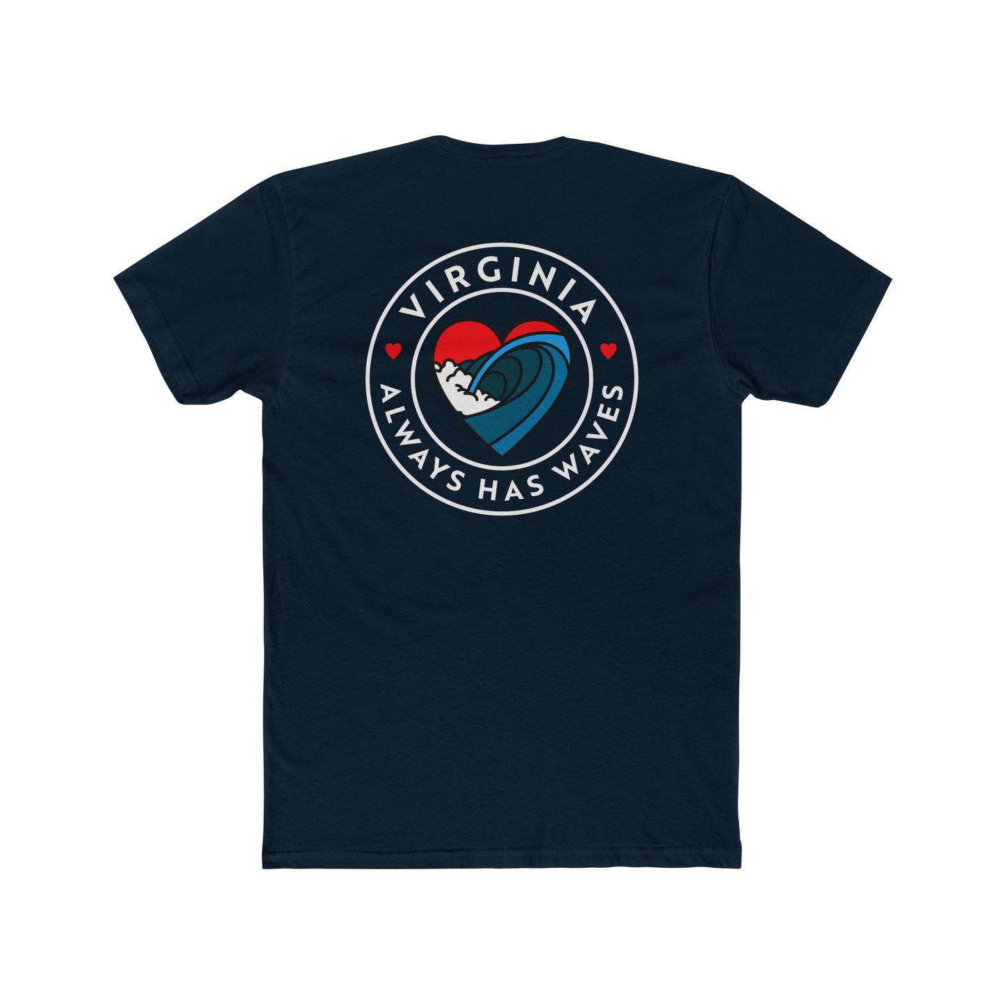 Virginia Waves Crew Tee - Comfortable Cotton T-Shirt for Beach Lovers