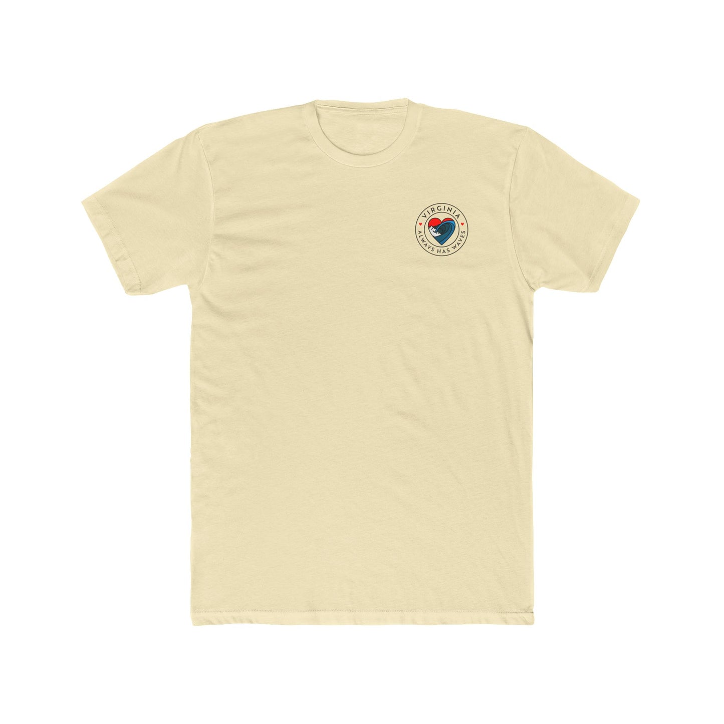 Virginia Waves Unisex Cotton Crew Tee - Always Has Waves Graphic