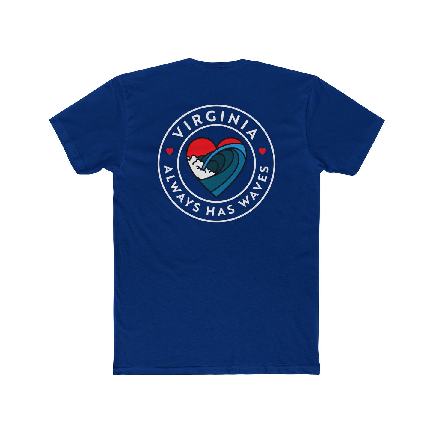 Virginia Waves Crew Tee - Comfortable Cotton T-Shirt for Beach Lovers