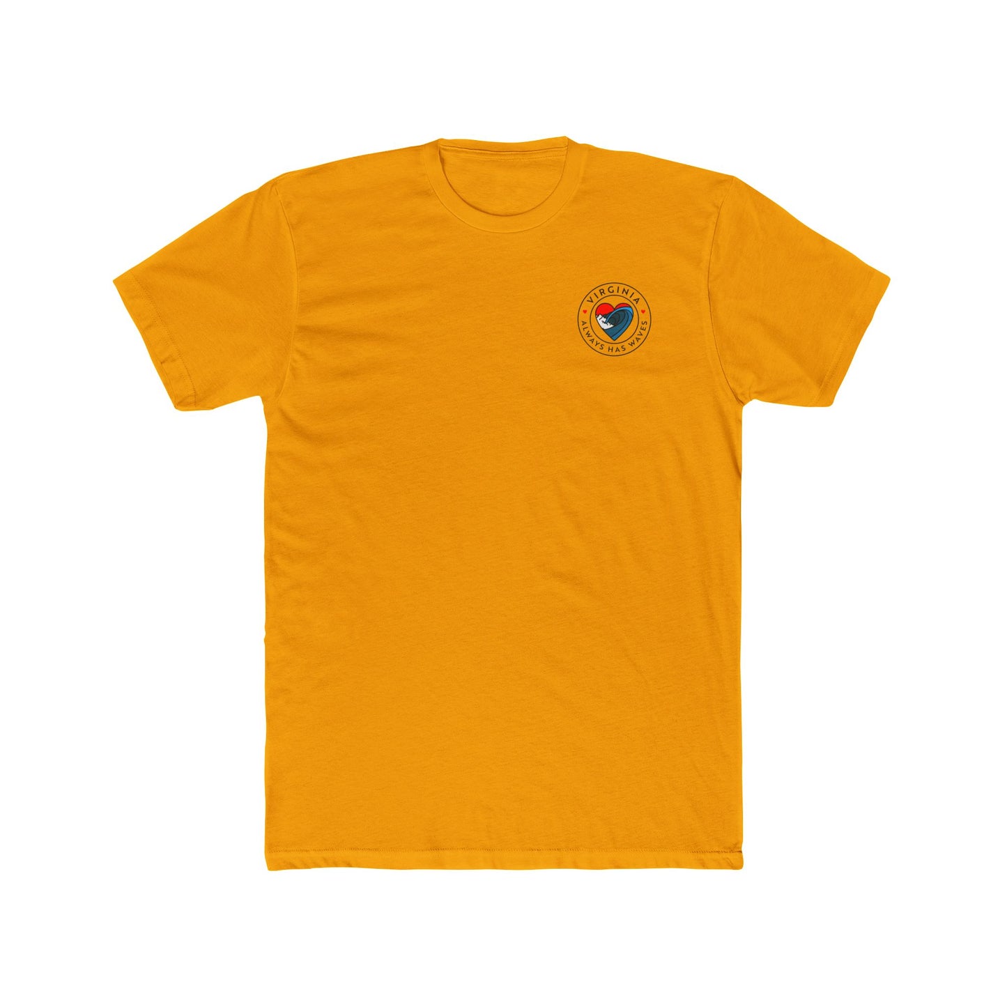 Virginia Waves Unisex Cotton Crew Tee - Always Has Waves Graphic