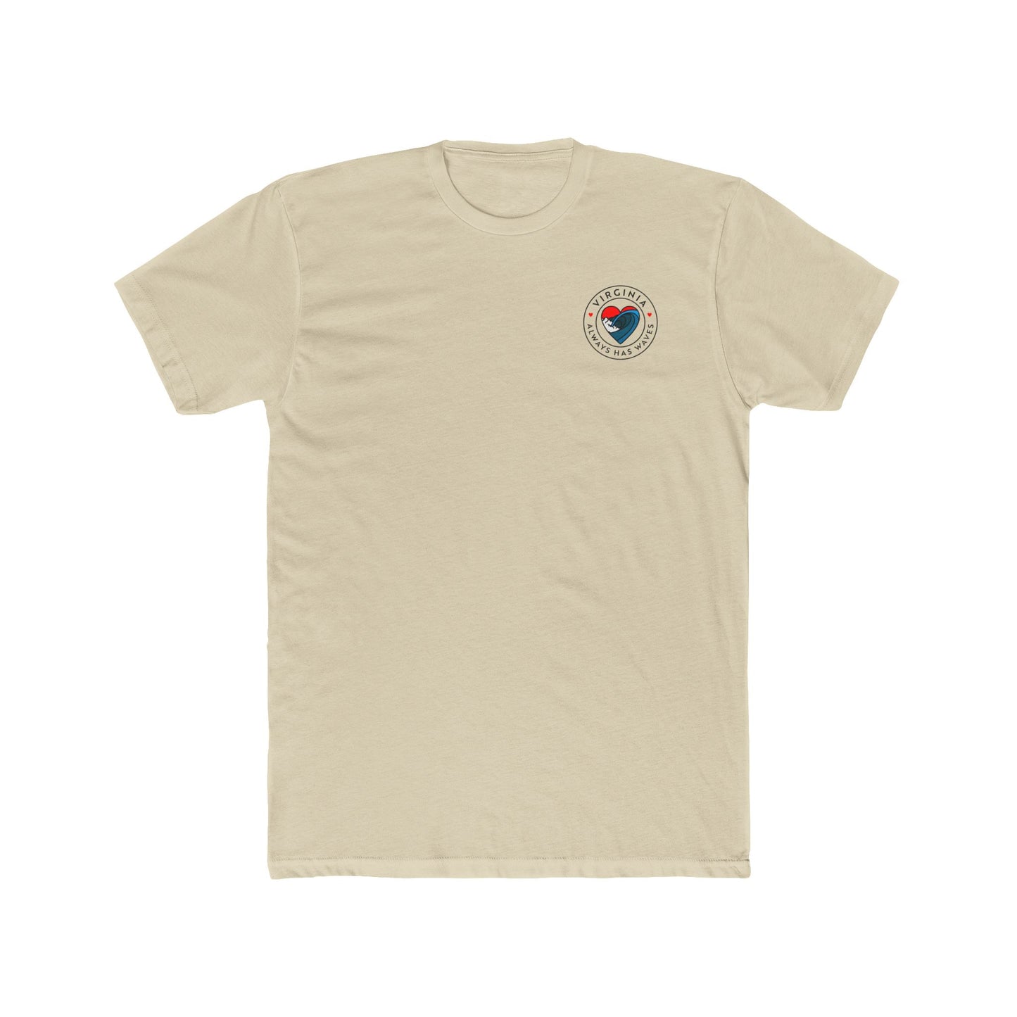 Virginia Waves Unisex Cotton Crew Tee - Always Has Waves Graphic