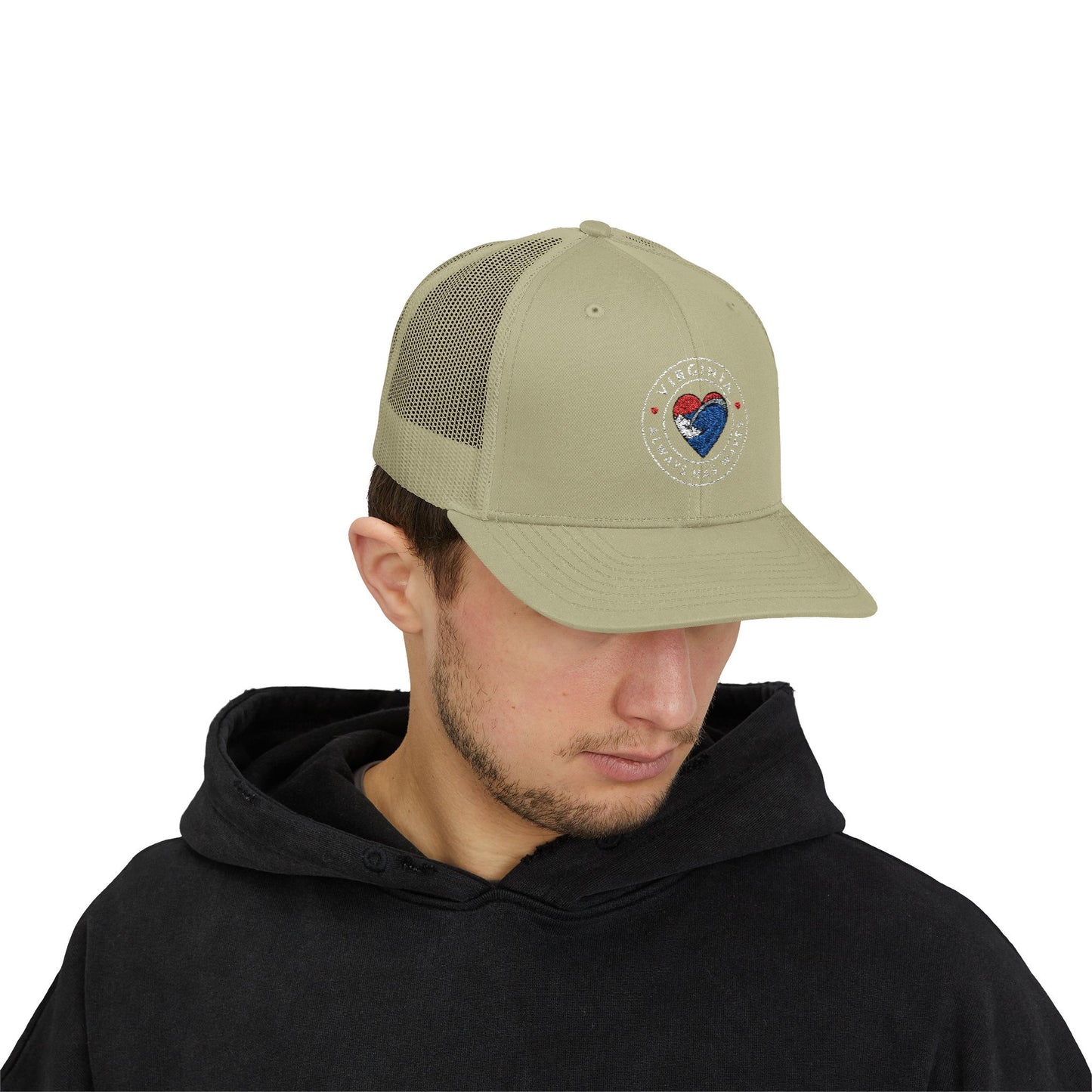 Virginia Heart Snapback Trucker Cap - Perfect for Beach Days, Gifts, and Everyday Wear, Adjustable Hat for All Occasions